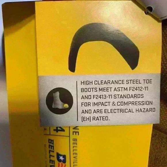 Belleville New Heavy Duty Military Men’s Leather Combat Boots w Steel Toes 10W - Picture 7 of 9